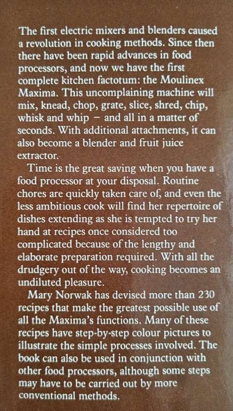 The Food Processor Cook Book by Mary Norwak