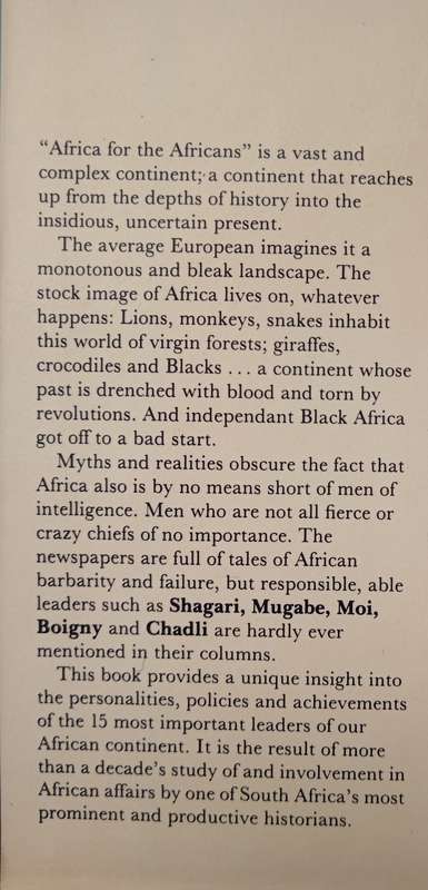 Africa's Men of Destiny by A P J van Rensburg