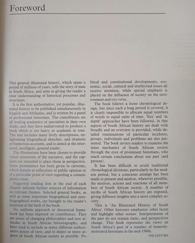An Illustrated History of South Africa by GeneralEditor Trewhella Cameron & AdvisoryEditor SB Spies