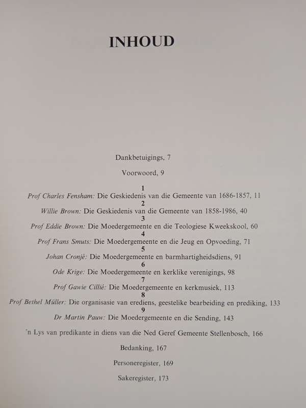 Drie Eeue van Genade Edited by Prof F C Fensham