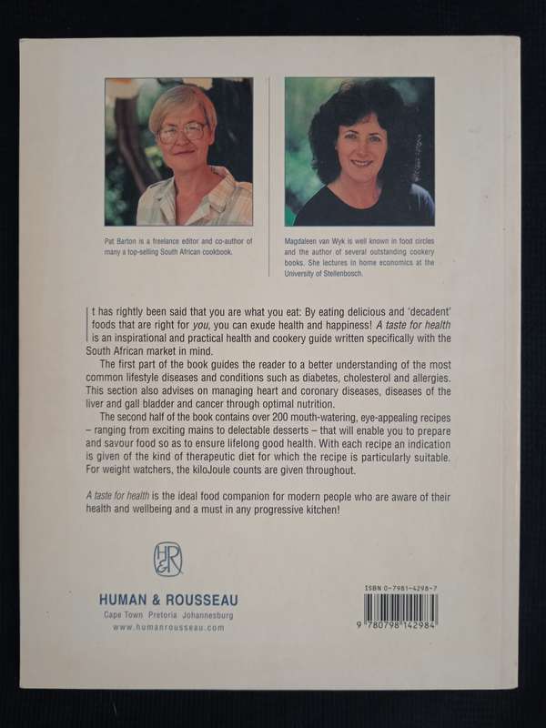 A Taste for Health by Pat Barton & Magdaleen VAN Wyk