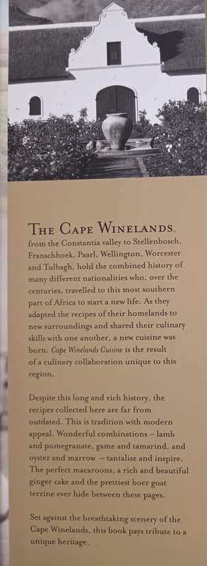 Cape Winelands Cuisine Compiled by Hetta Van Deventer-Terblanche