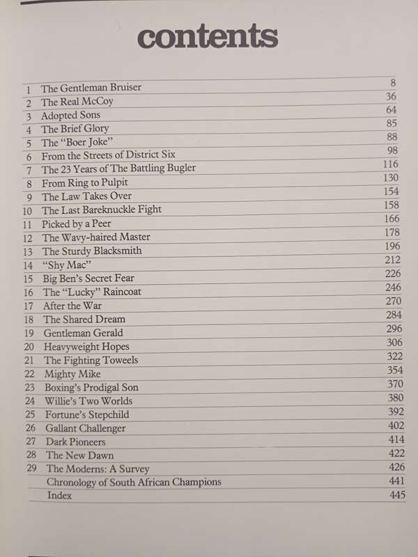 The Fighters A Pictorial History of SA Boxing from 1881 by Chris Greyvenstein