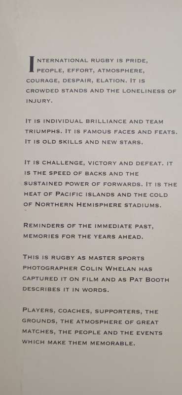 Rugby The International Game A Photographic Celebration by Colin Whelan