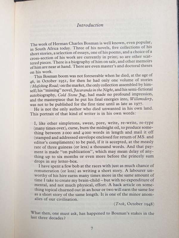 Selected Stories by Herman Charles Bosman Chosen by Stephen Gray