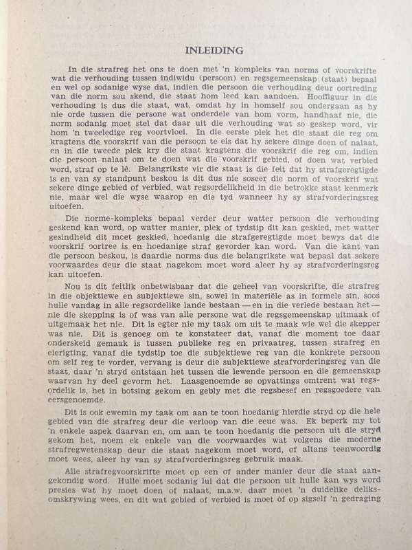 Die Leer van Versari in re Illicita in die Strafreg by H L Swanepoel