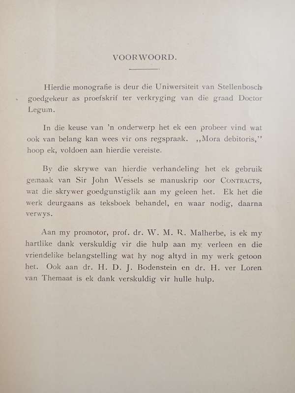 Mora Debitoris volgens die Hedendaagse Romeins-Hollandse Reg by I van Zijl Steyn