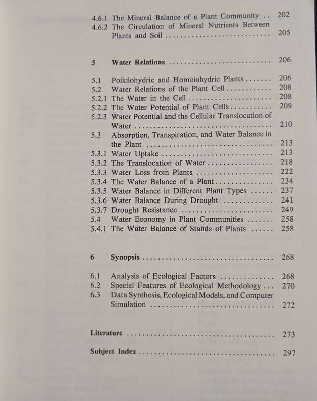 Physiological Plant Ecology by W Larcher