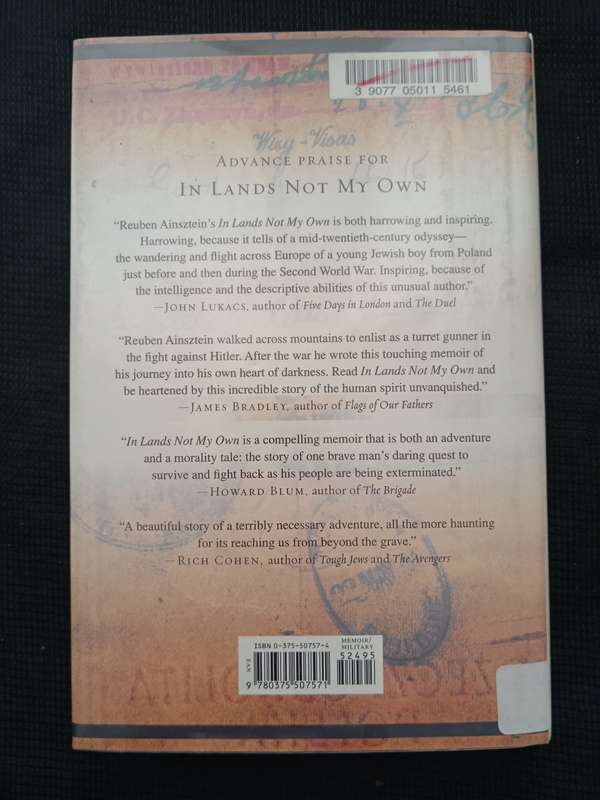 In Lands Not My Own A Wartime Journey by Reuben Ainsztein