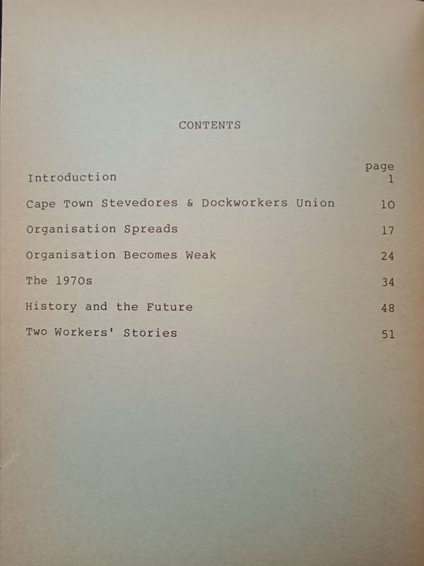 Organising at the Cape Town Docks