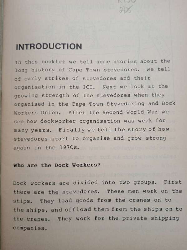 Organising at the Cape Town Docks