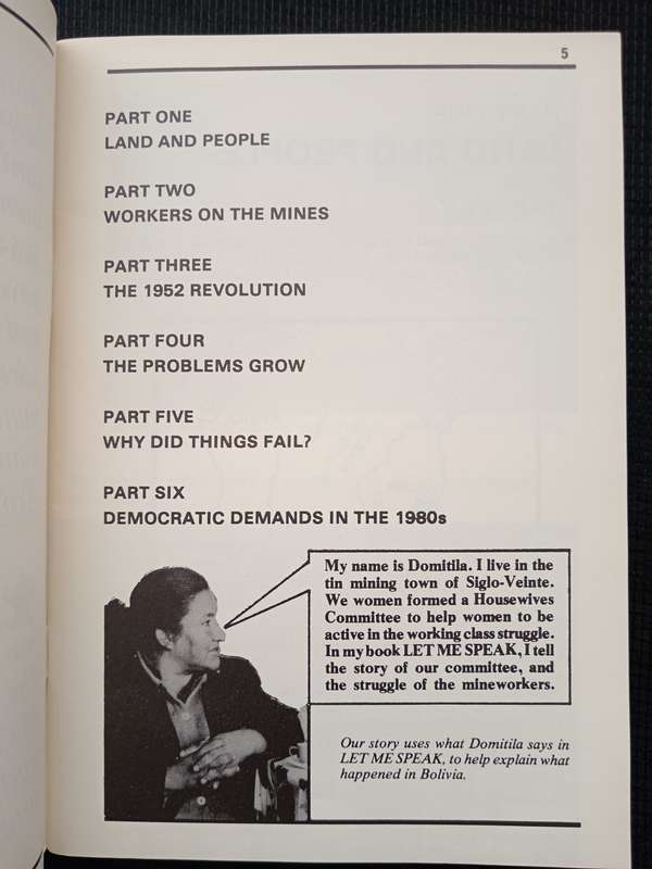 Bolivia The Unfinished Struggle