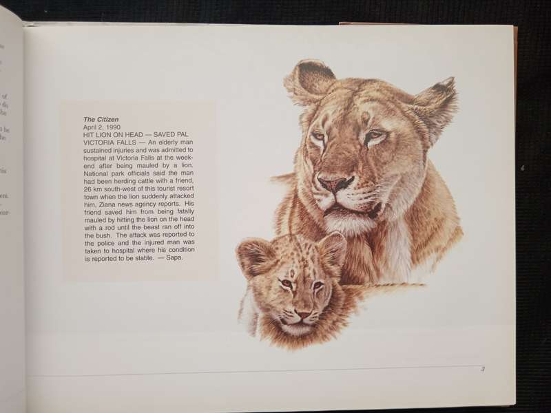 An African Lion as Man-Eater by Guy Coheleach Forward by Jack Nicklaus