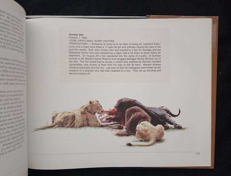 An African Lion as Man-Eater by Guy Coheleach Forward by Jack Nicklaus