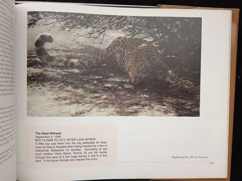An African Lion as Man-Eater by Guy Coheleach Forward by Jack Nicklaus