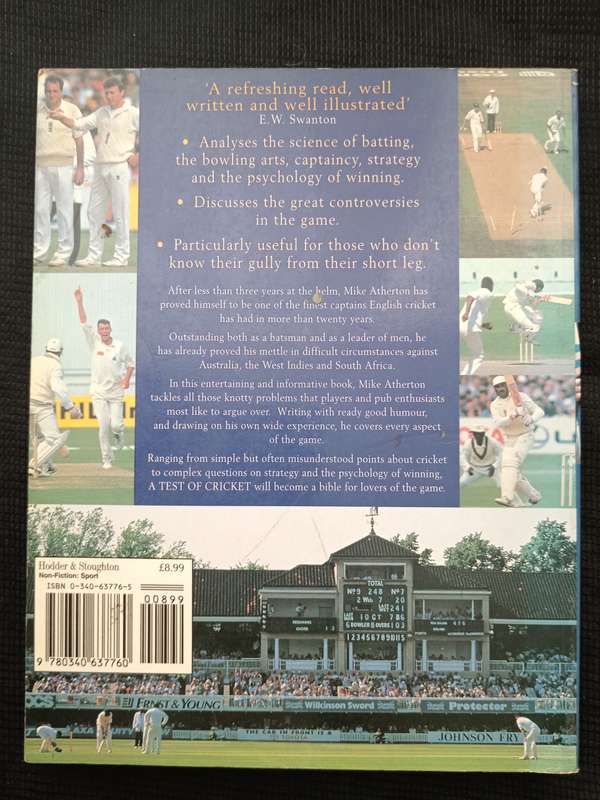 A Test of Cricket Know the Game by Mike Atherton with Pat Gibson