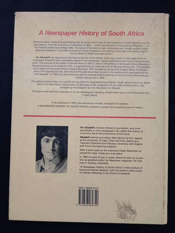 A Newspaper History of South Africa by Vic Alhadeff