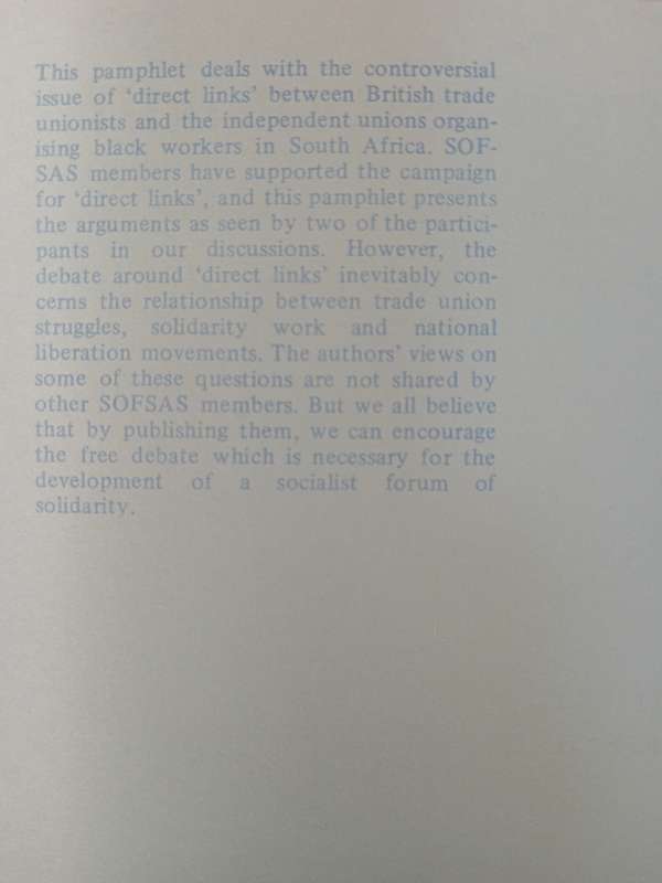 A Question of Solidarity by Bob Fine & Lawrence Welch