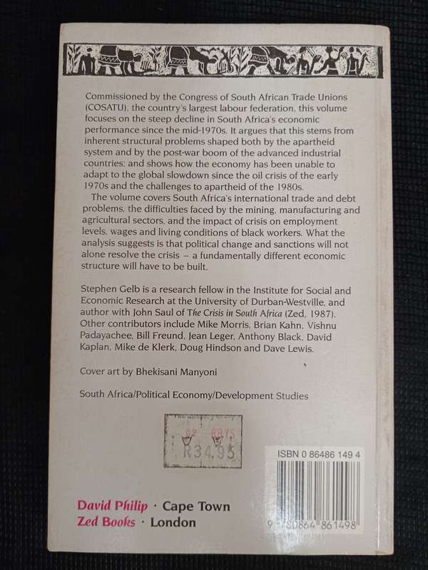 South Africa's Economic Crisis Edited by Stephen Gelb