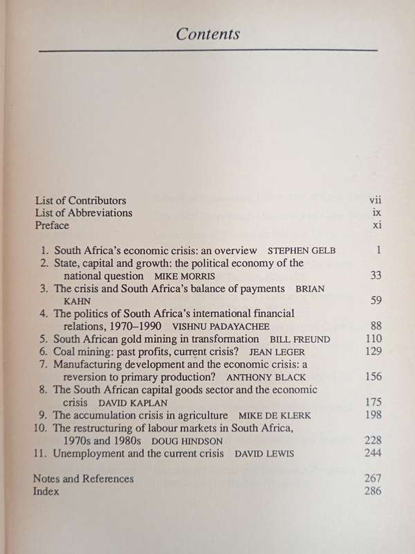 South Africa's Economic Crisis Edited by Stephen Gelb