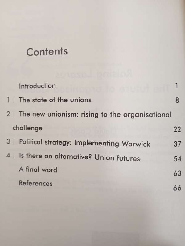 Raising Lazarus The Future of Organised Labour by David Coats