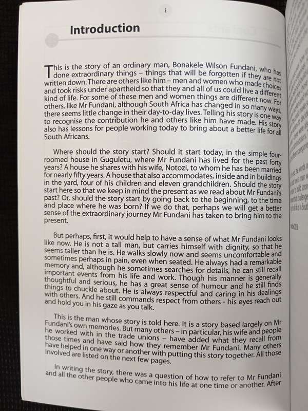 Standing Together The Story of Bonakele Wilson Fundani Edited by Ray Lazarus