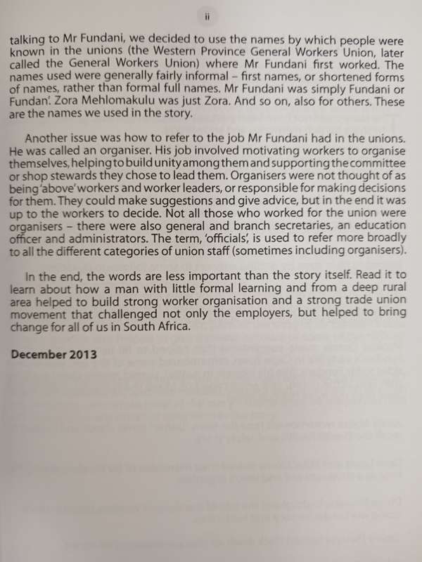 Standing Together The Story of Bonakele Wilson Fundani Edited by Ray Lazarus