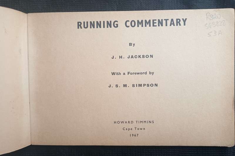 Running Commentary by J H Jackson