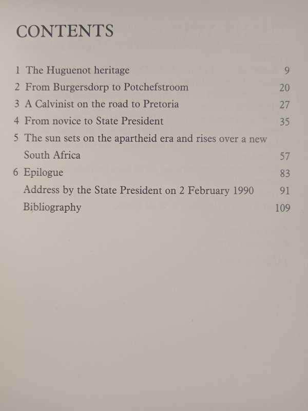 F W De Klerk Man of the Moment by Aad Kamsteeg & Evert van Djik