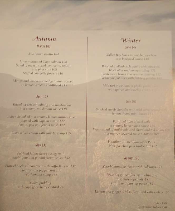 A Year on a Cape Wine Estate Entertaining at Hamilton Russell Vineyards by Olive Hamilton Russell