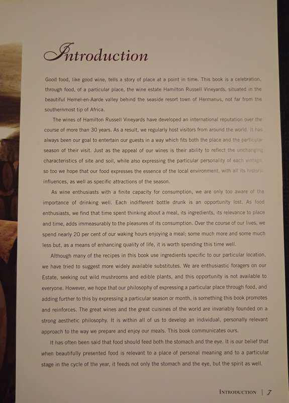 A Year on a Cape Wine Estate Entertaining at Hamilton Russell Vineyards by Olive Hamilton Russell