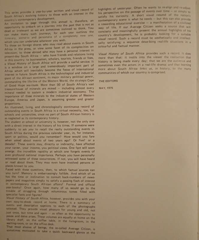 South Africa A Visual History 1974