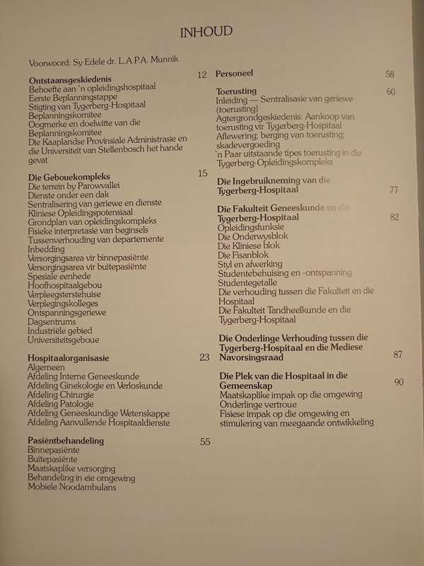 Tyhwrberghospitaal 1956-1976 Dedicated to the thoughts of Prof Dr F D du Toit van Zijl