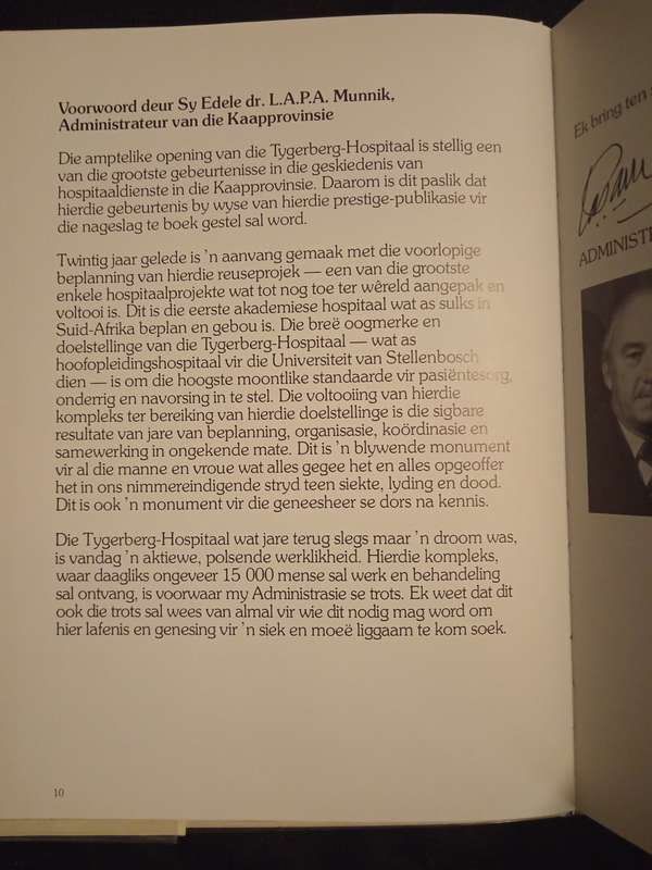 Tyhwrberghospitaal 1956-1976 Dedicated to the thoughts of Prof Dr F D du Toit van Zijl