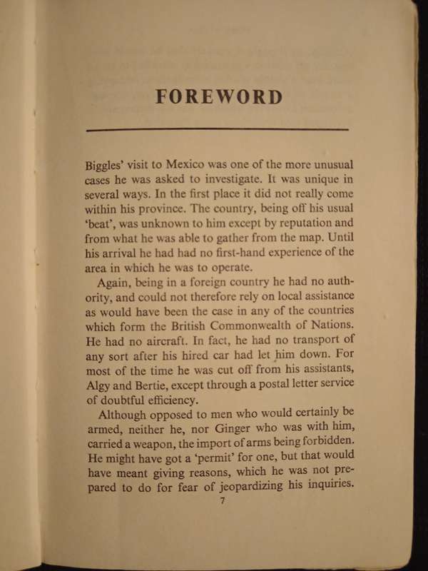 Biggles in Mexico by Captain W E Johns
