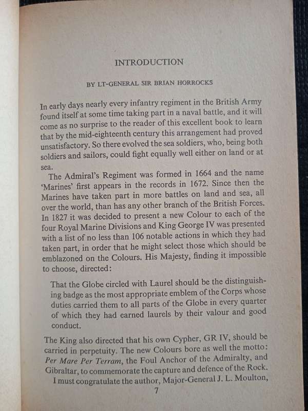 The Royal Marines by J L Moulton
