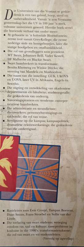 Van Sink tot Sandsteen tot Graniet Die Universiteit van die Vrystaat se Eerste 100 Jaar