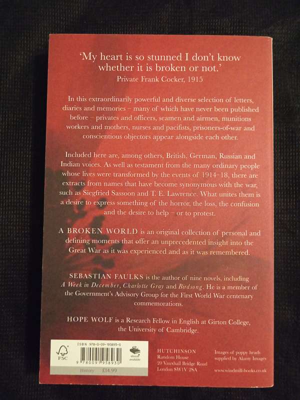 A Broken World Edited by Sebastian Faulks