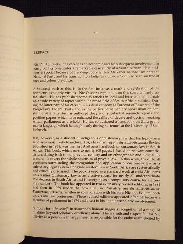 South African Perspectives Essays in Honour of Nic Olivier Edited by Pierre Hugo