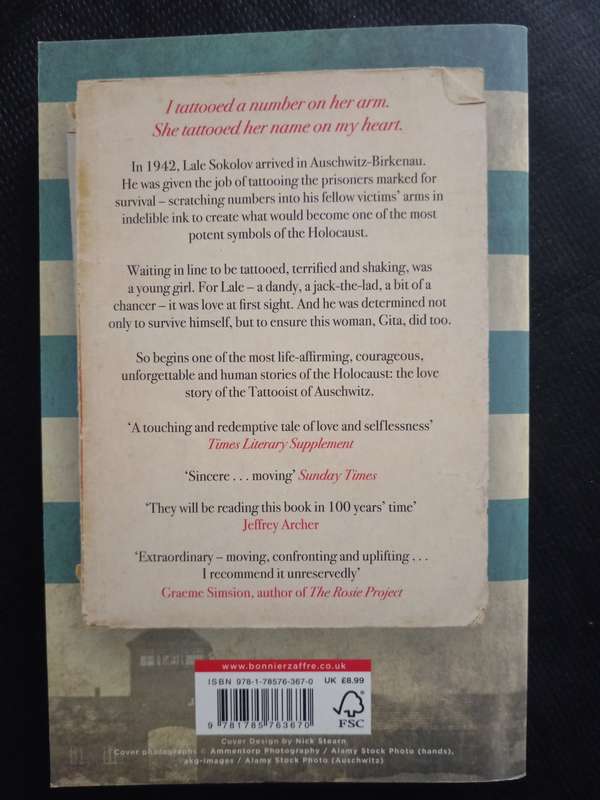 The Tatooist of Auschwitz by Heather Morris