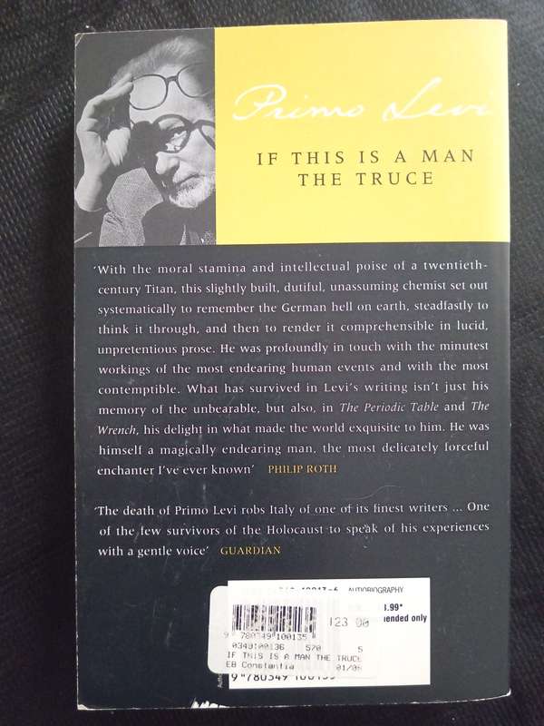 If This Is A Man and The Truce by Primo Levi Translated by Stuart Woolf