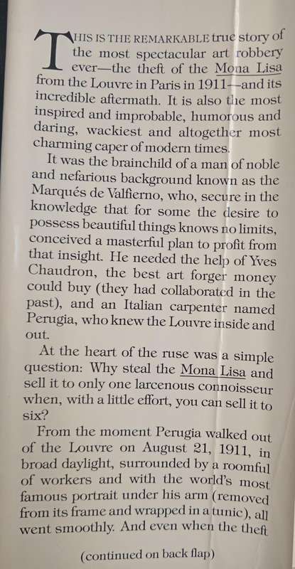 The Day They Stole The Mona Lisa by Seymour V Reit