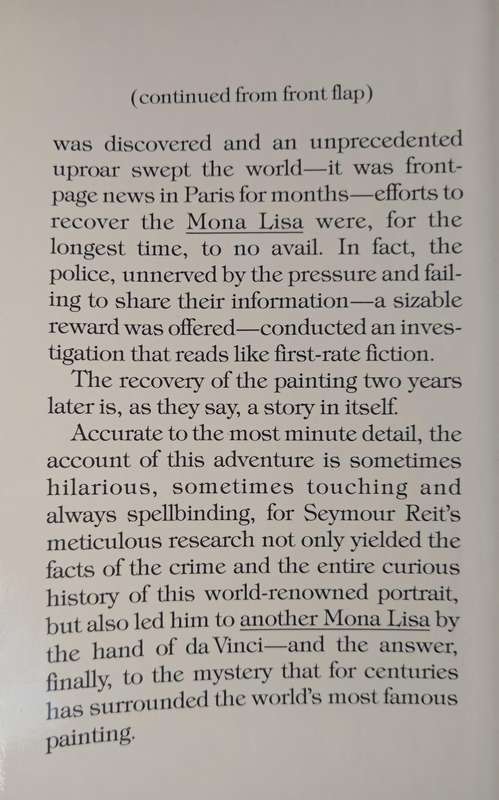The Day They Stole The Mona Lisa by Seymour V Reit