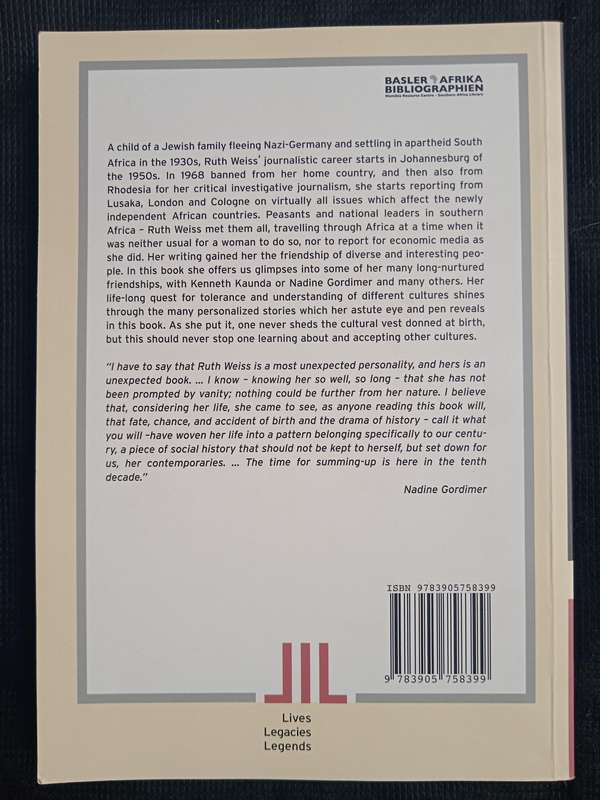 A Path Through Hard Grass by Ruth Weiss Foreword by Nadine Gordimer