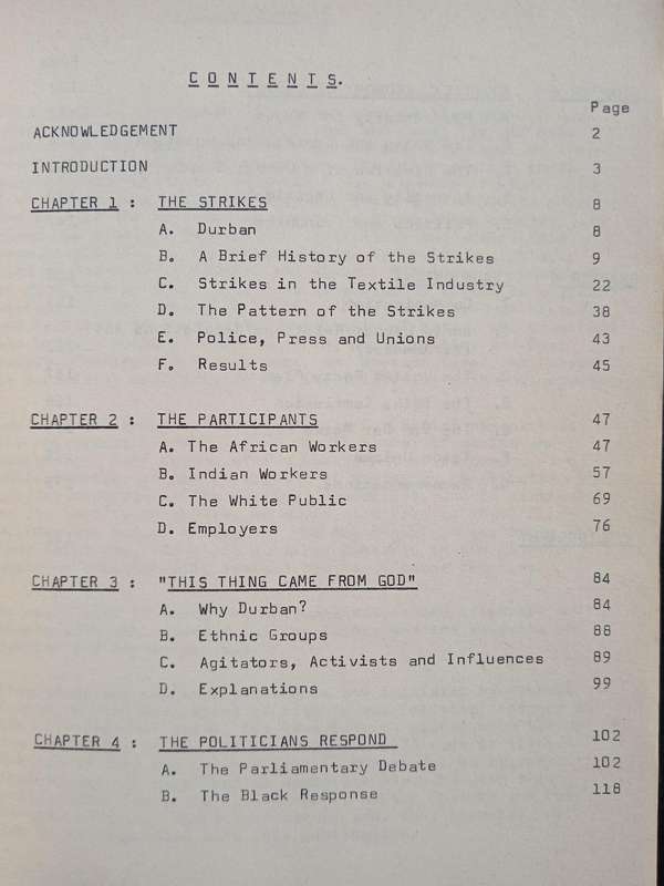 The Durban Strikes 1973 by Institute for Industrial Education