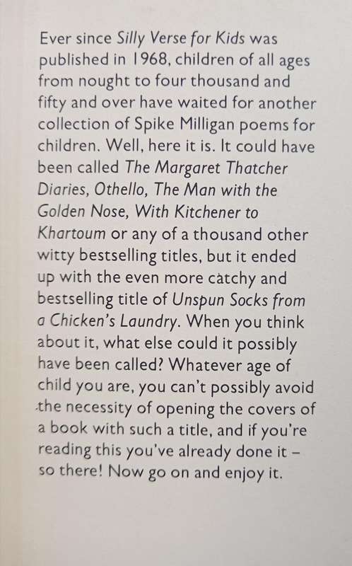 Unspun Socks from a Chicken's Laundry & other Children's Verse by Spike Milligan