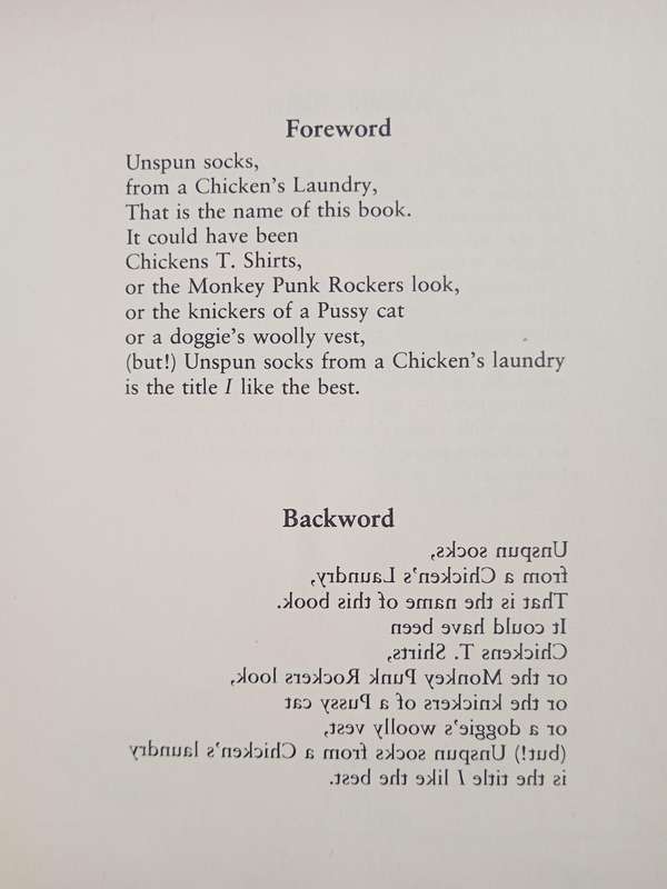 Unspun Socks from a Chicken's Laundry & other Children's Verse by Spike Milligan