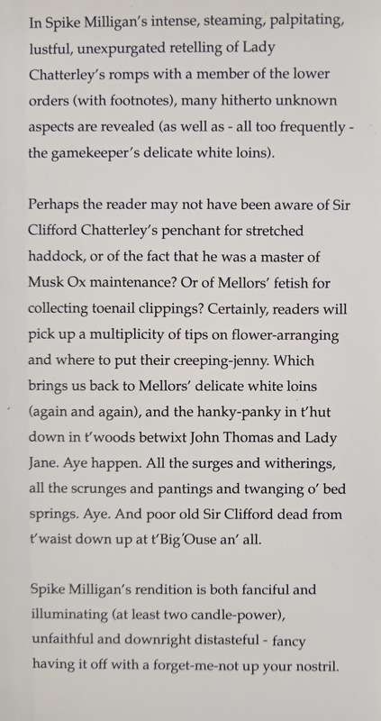 Lady Chatterley's Lover According to Spike Milligan