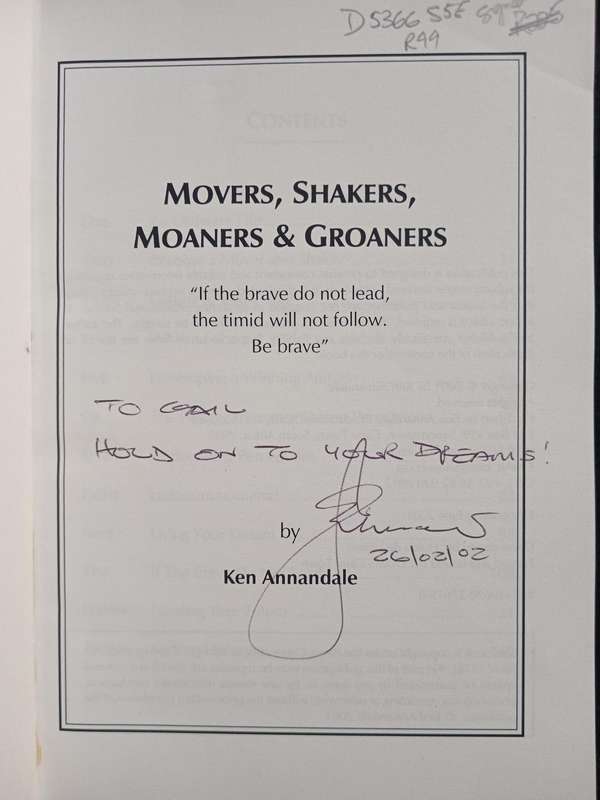 Movers Shakers Moaners & Groaners by Ken Annandale