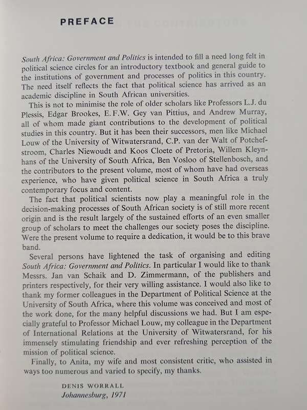 South Africa Government & Politics by Denis Worrall